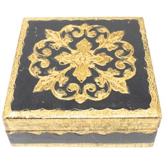 Black and Gold Gilded Florentine Box