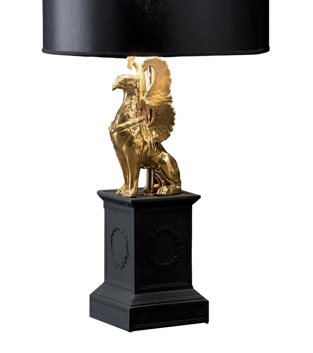 black and gold lamps