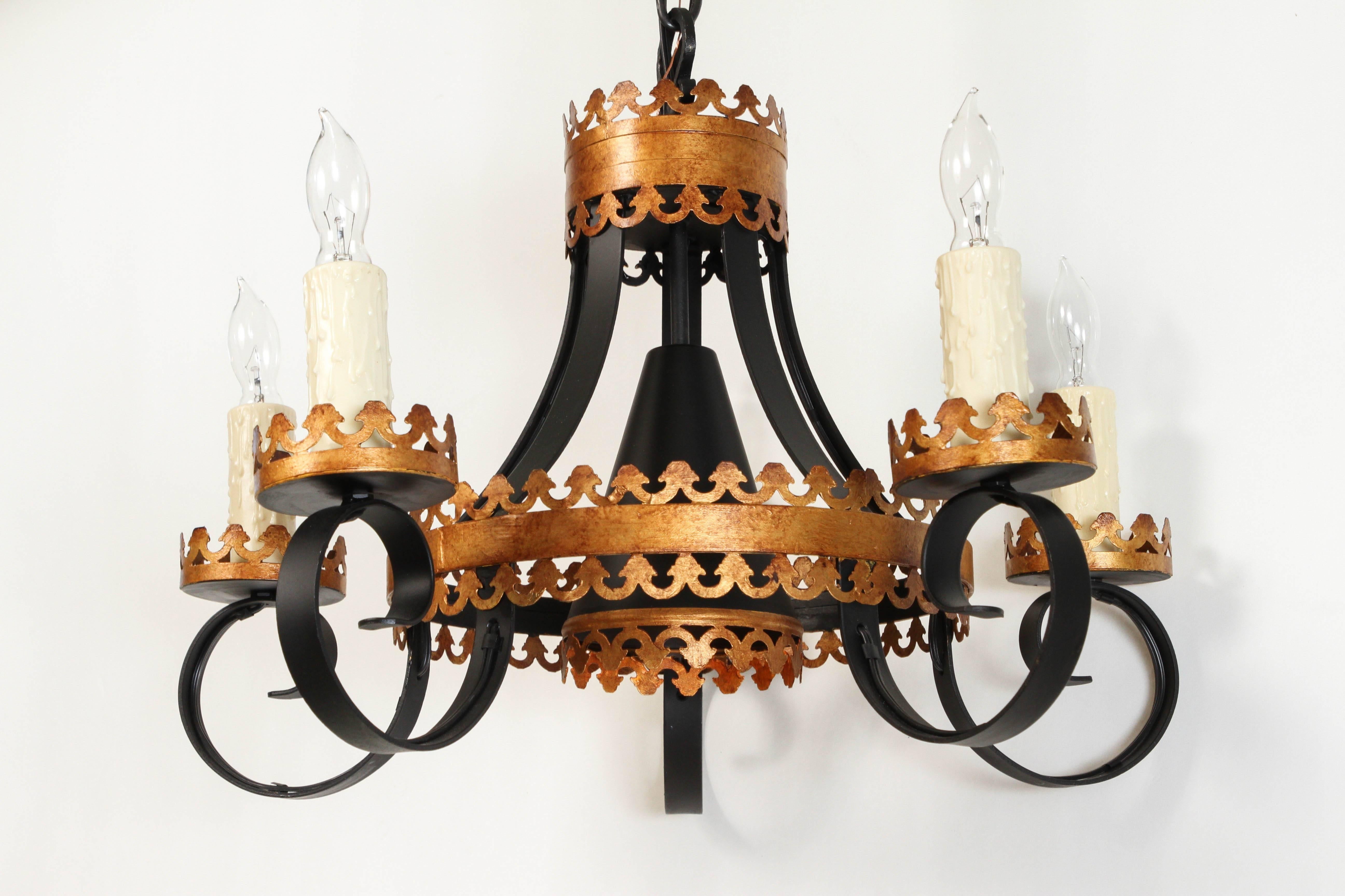 Black and Gold Iron Hanging Light 1