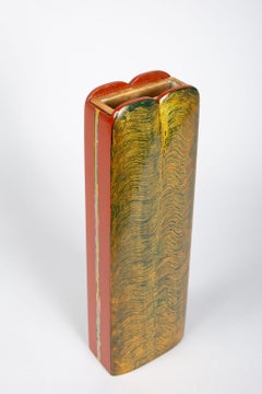 Black and Gold Lacquer Vase