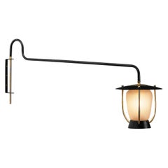 Black and Gold Lacquered Metal Wall Light, Europe, circa 1950s