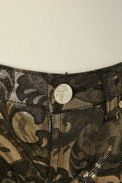 Black and gold lurex pattern pant Versace Collection