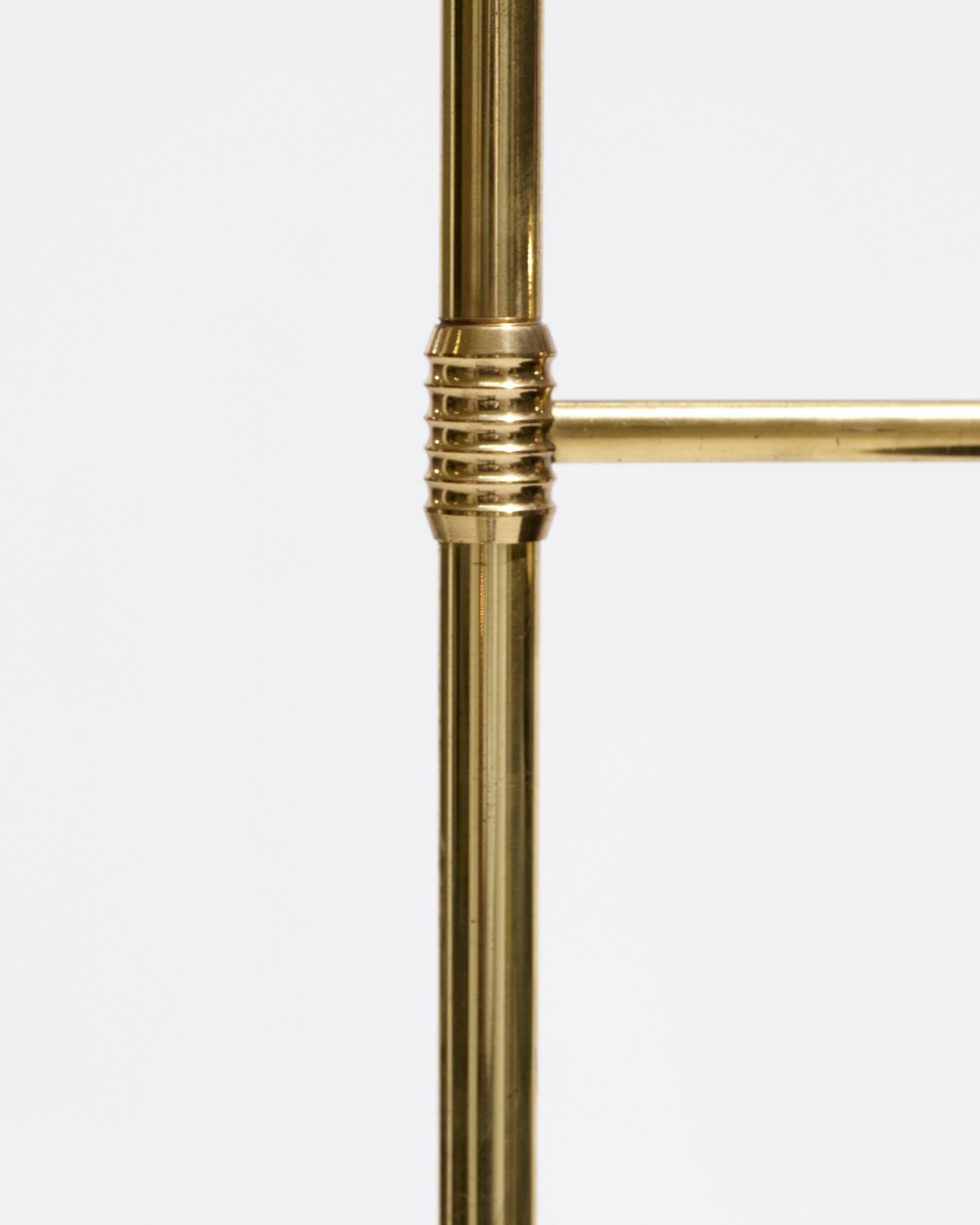 Black and gold metal floor lamp, 1950s For Sale 1