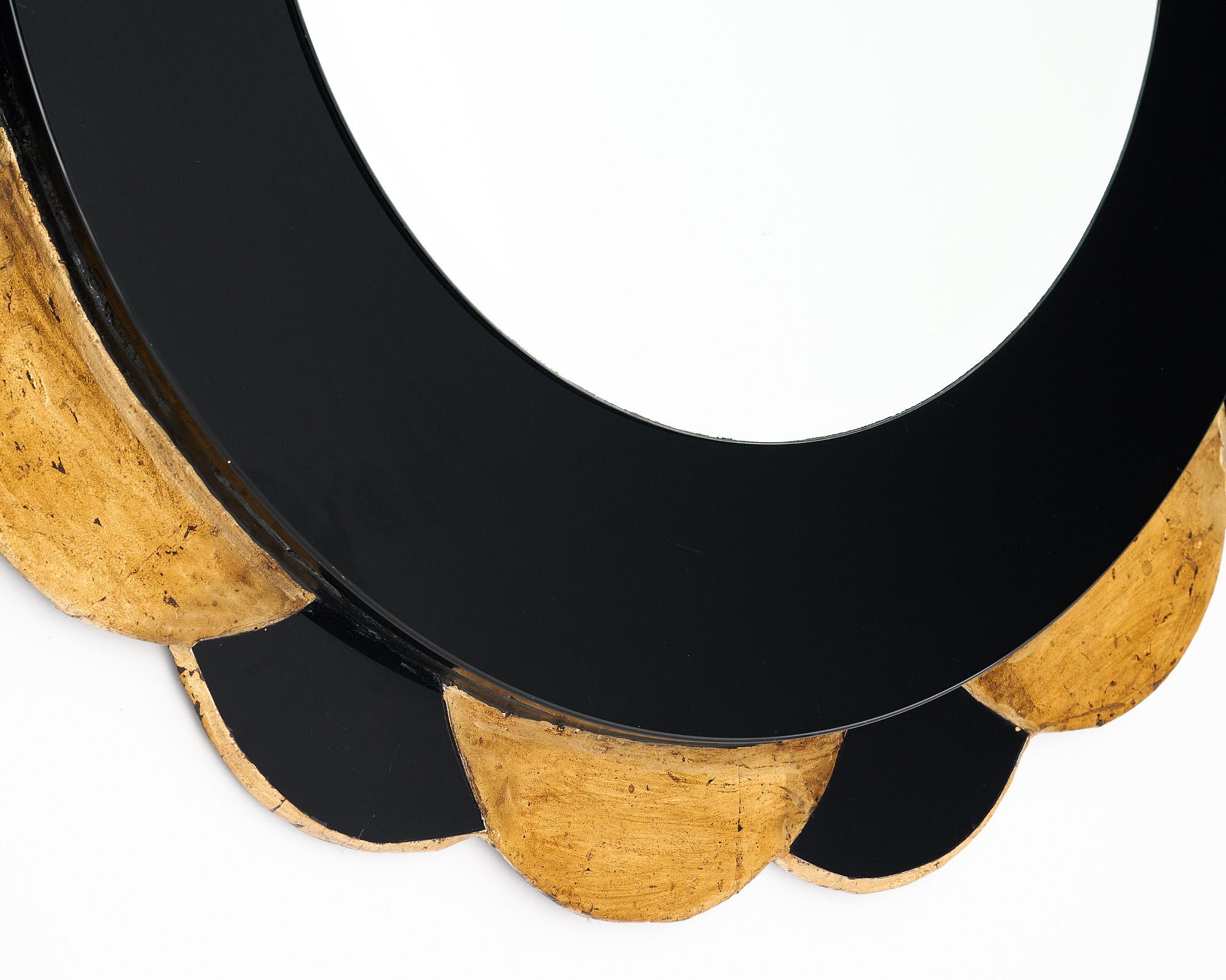 Schwarz und Gold Neo Barock Sunburst Spiegel im Zustand „Gut“ im Angebot in Austin, TX