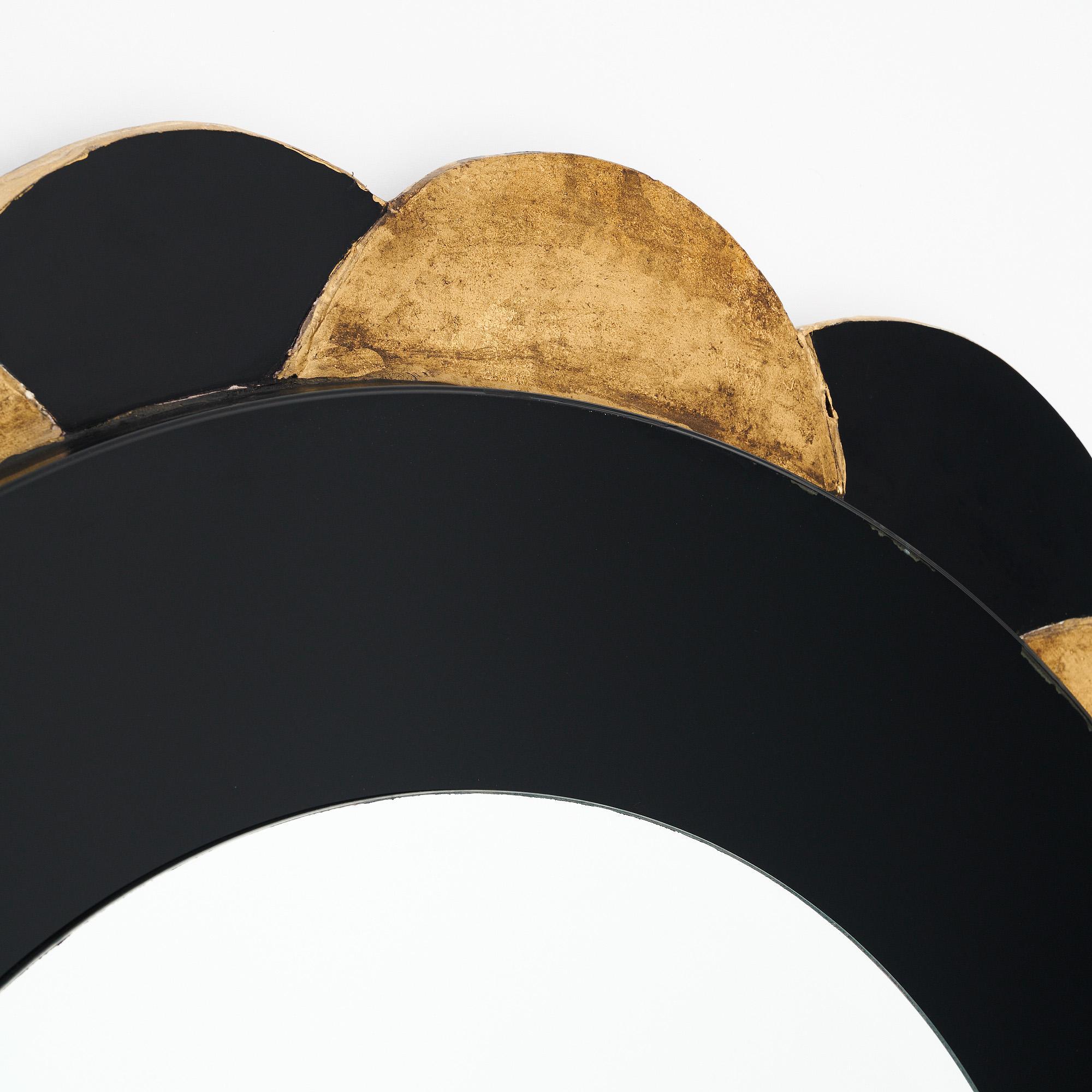 Schwarz und Gold Neo Barock Sunburst Spiegel (21. Jahrhundert und zeitgenössisch) im Angebot