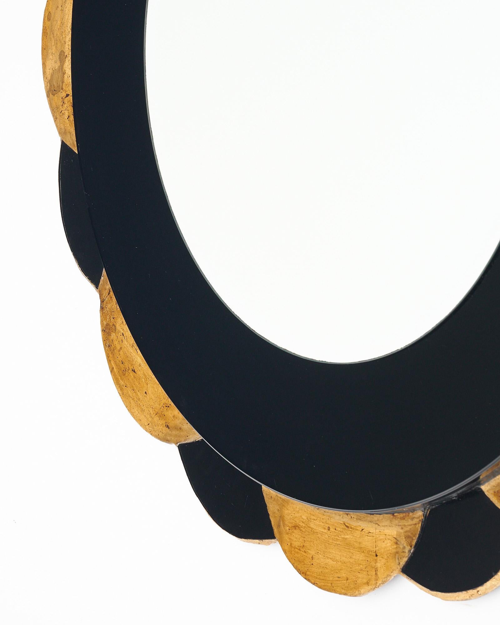 Schwarz und Gold Neo Barock Sunburst Spiegel im Angebot 3