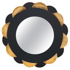 Black and Gold Neo Baroque Sunburst Mirror