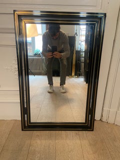 Black and gold Pierre Vandel mirror, 1970s