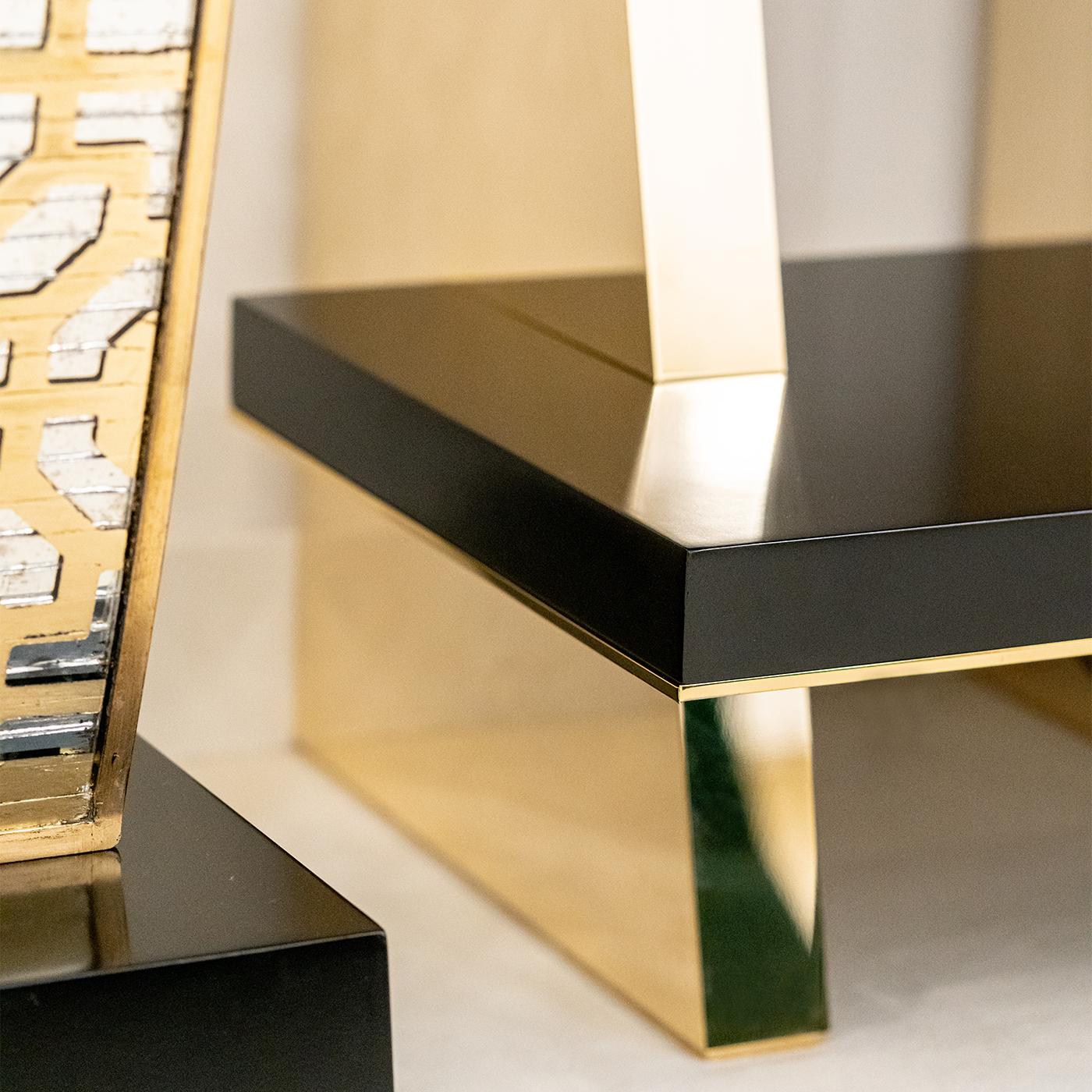 Black and Gold Side Table by CG Capelletti In New Condition For Sale In Milan, IT