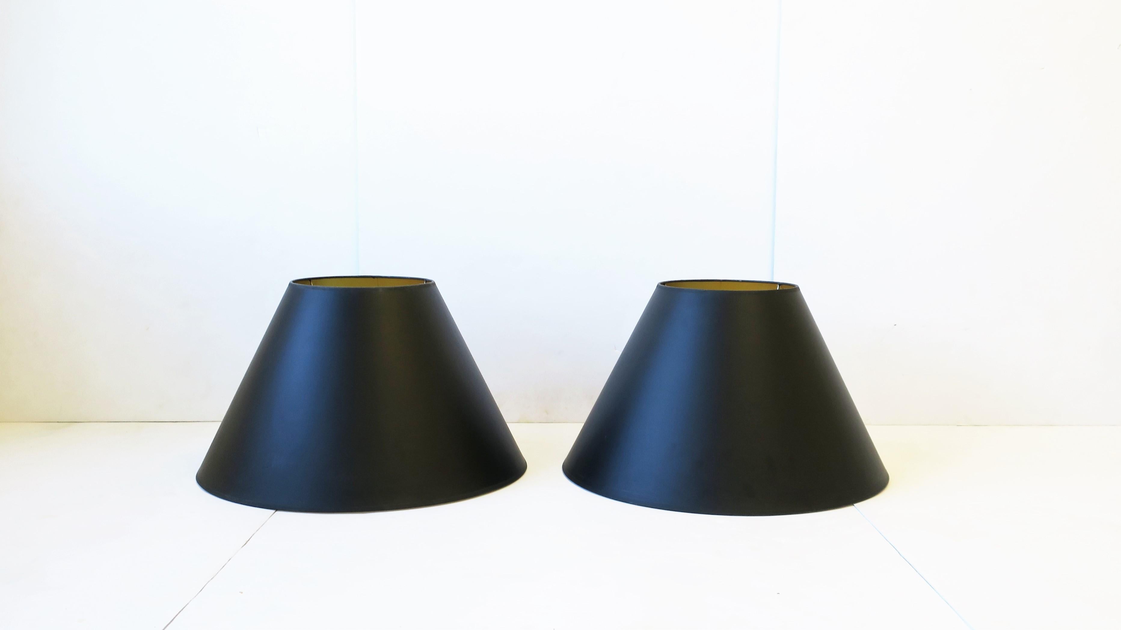 black lamp shades with gold interior