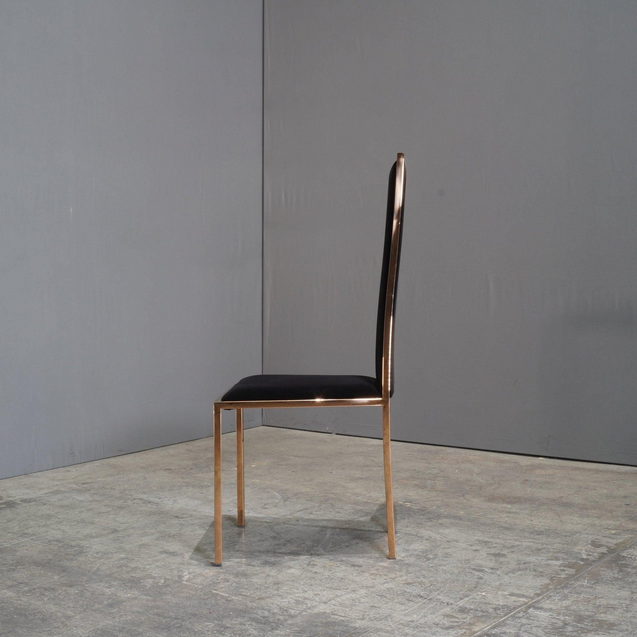 Modern Black and Gold Velvet Kesterport Dining Chair For Sale