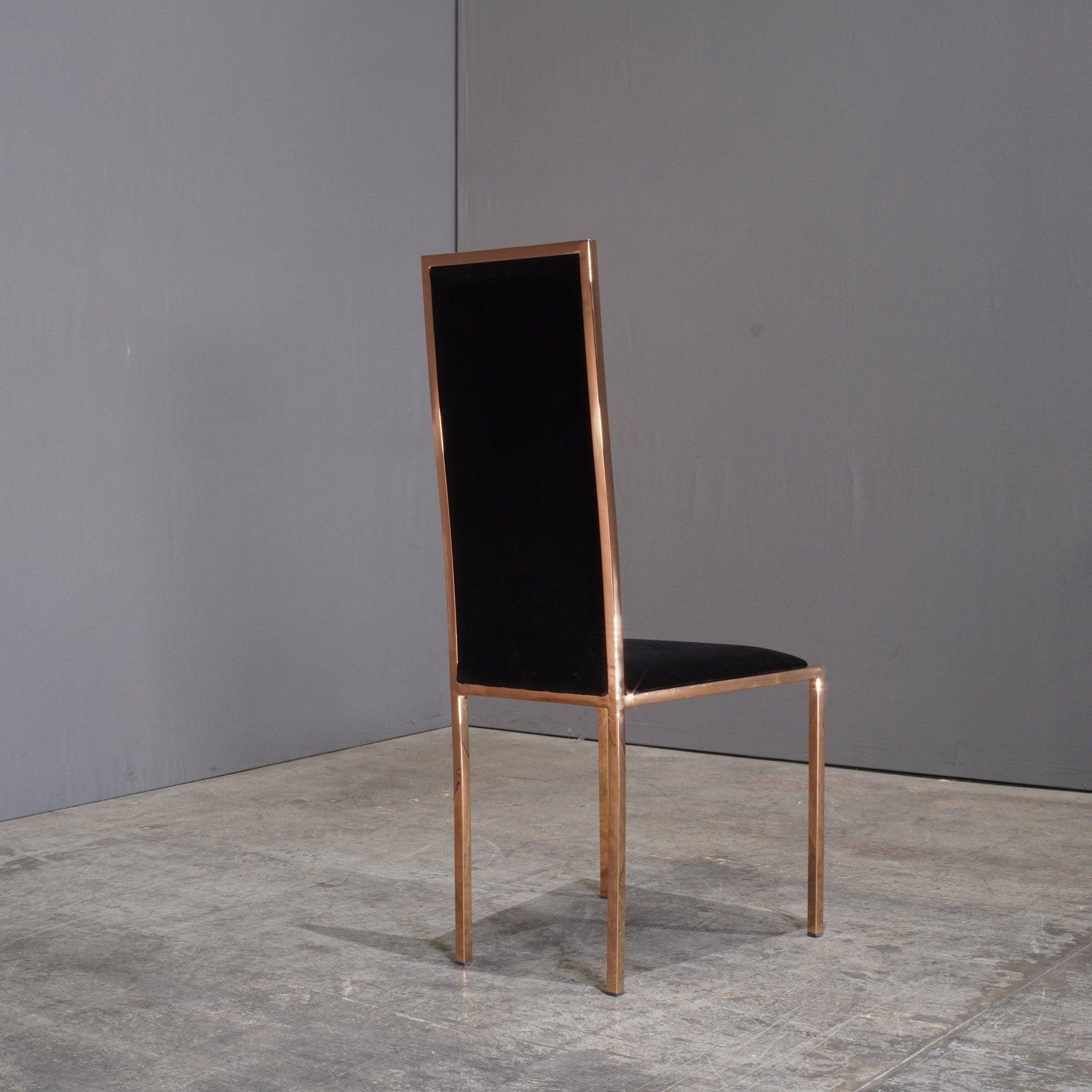 Metal Black and Gold Velvet Kesterport Dining Chair For Sale