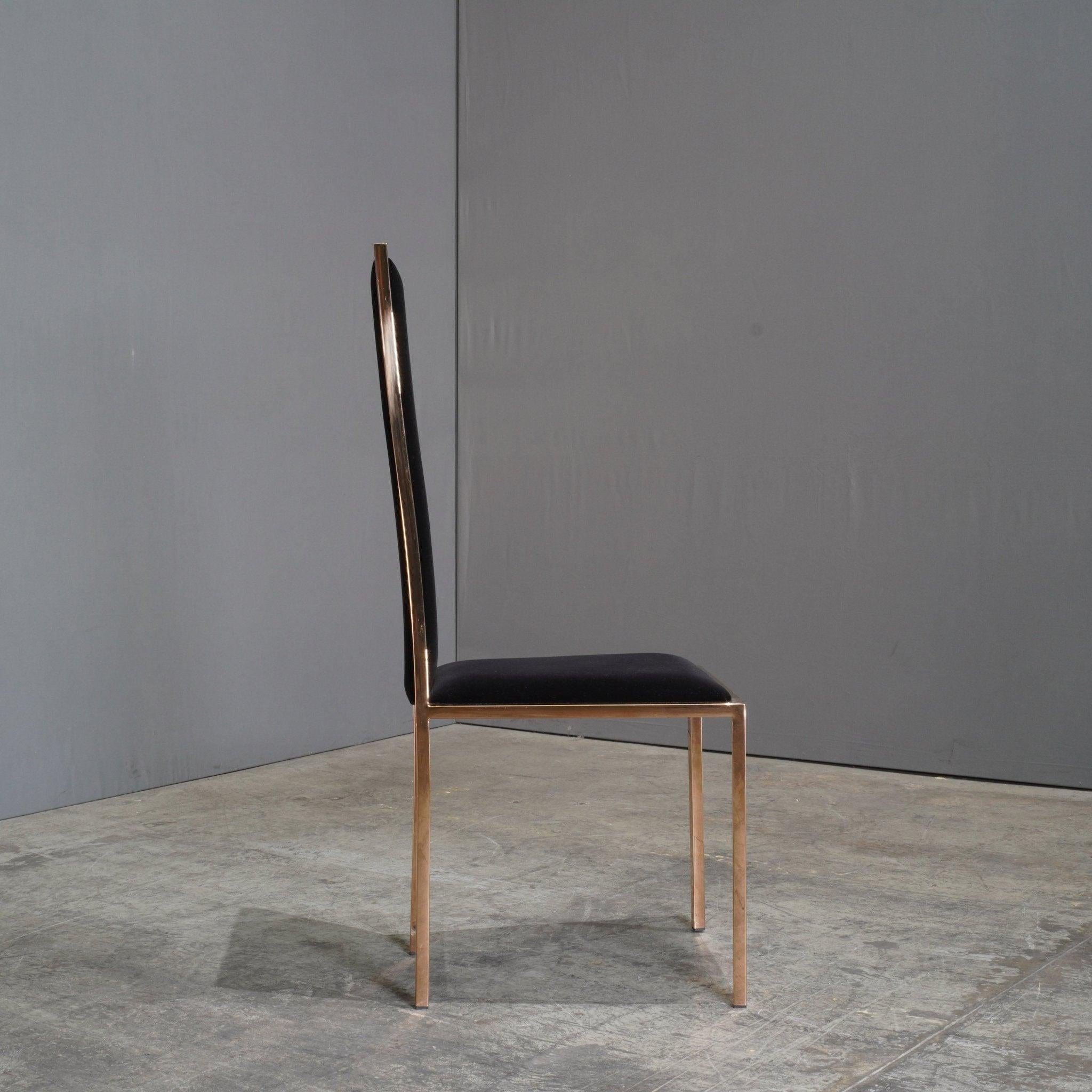 Black and Gold Velvet Kesterport Dining Chair For Sale 1
