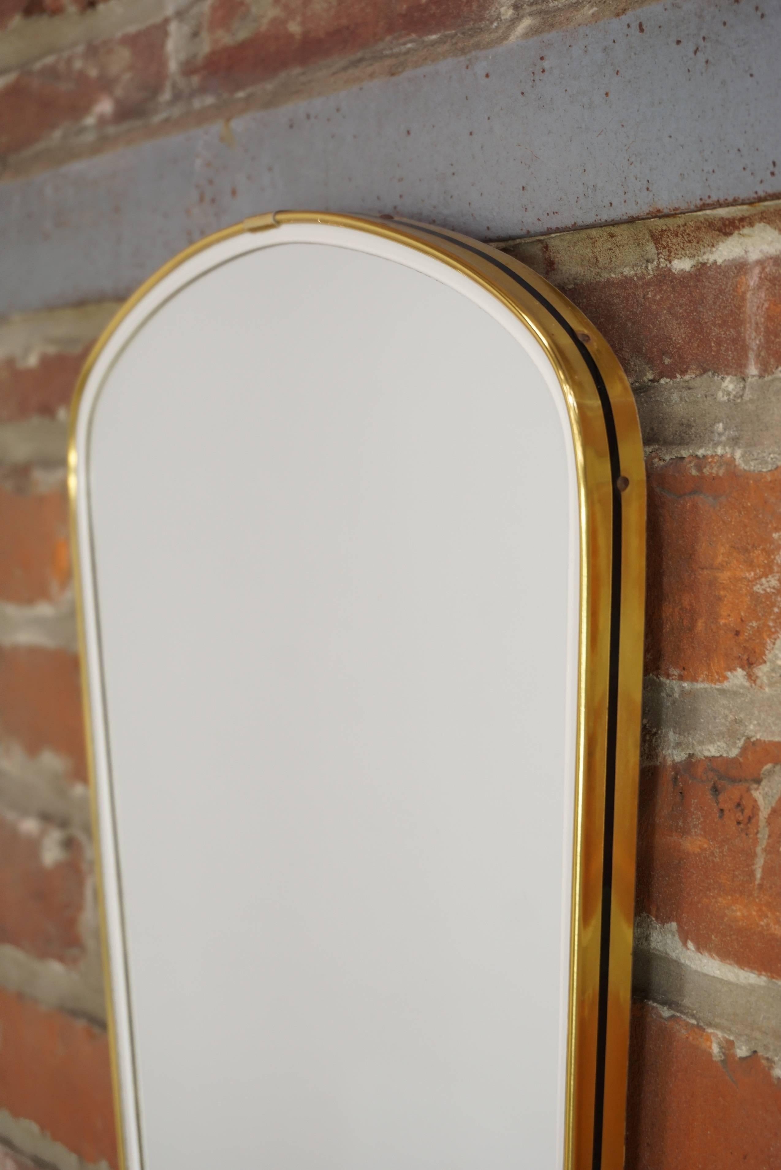Mid-Century Modern Black and Gold Vintage Mirror