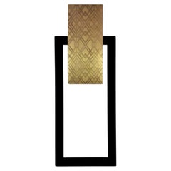 Aplique de pared negro y dorado - Frank 3, H 52 cm