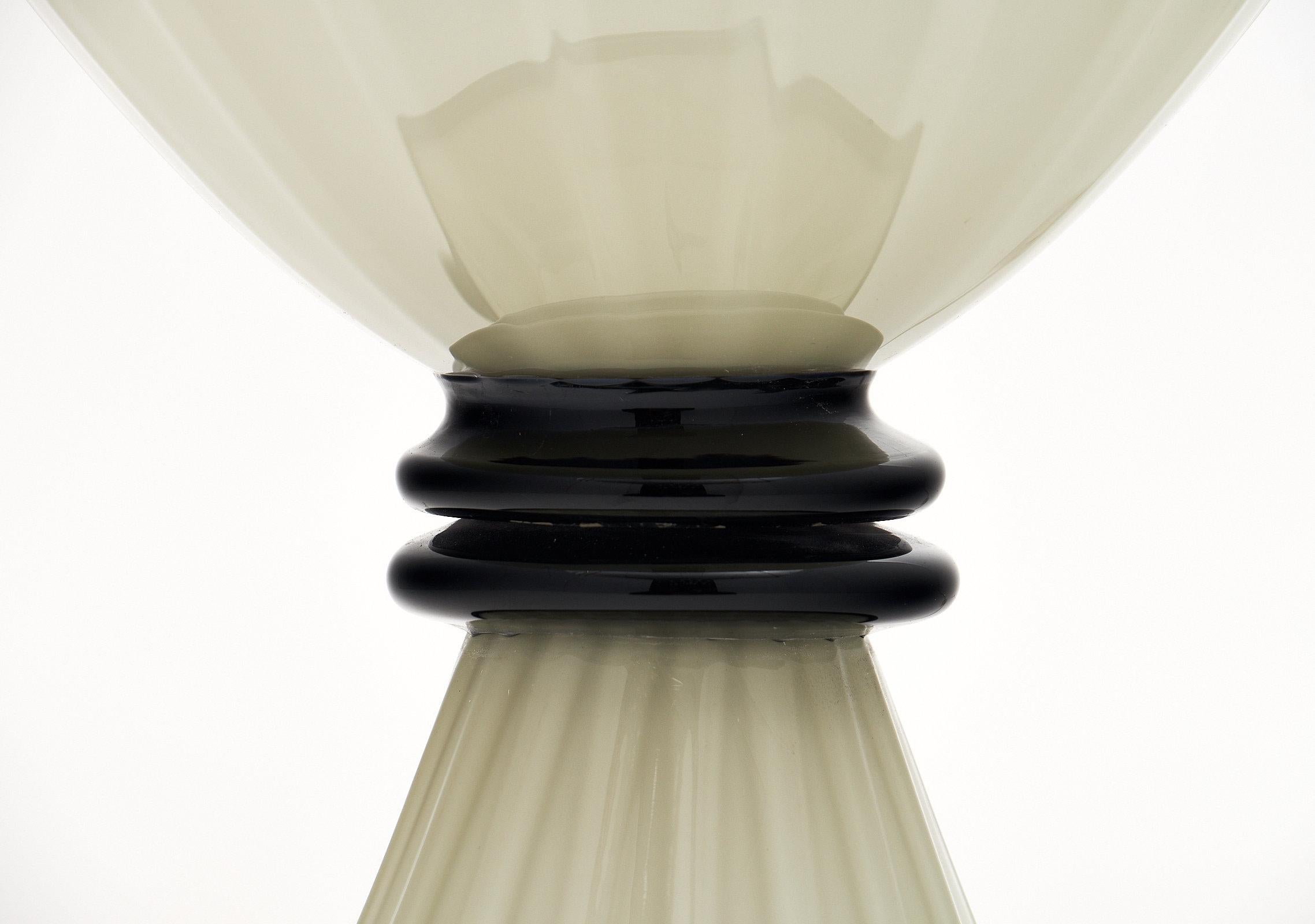 Black and Gray Murano Glass Lamps 1