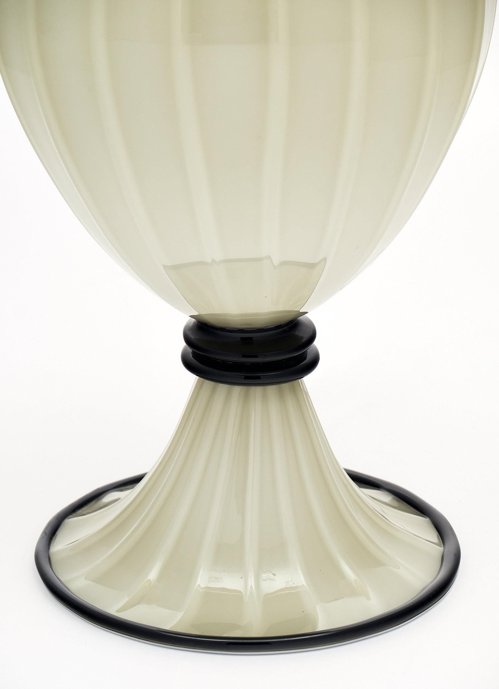 Black and Gray Murano Glass Lamps 2