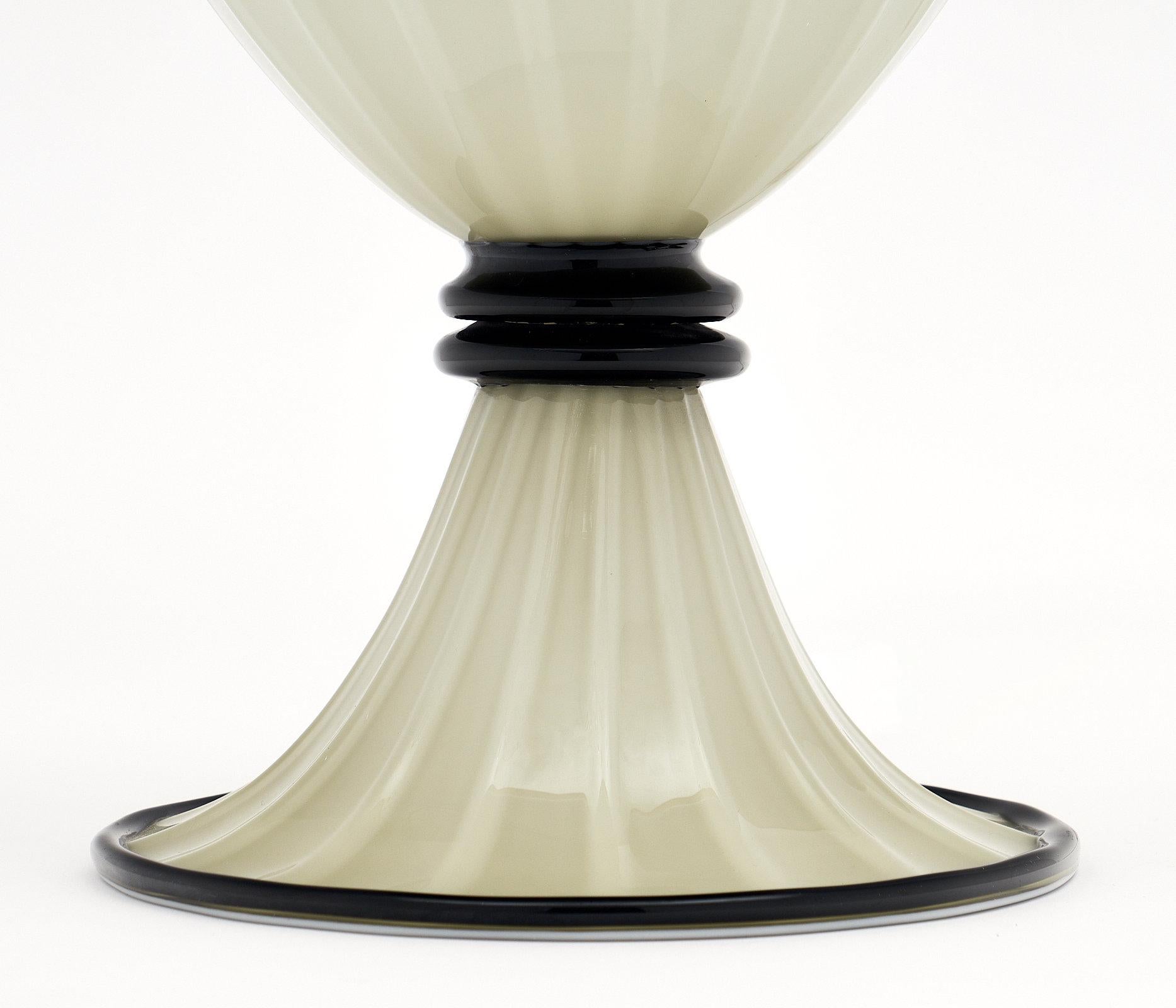 Black and Gray Murano Glass Lamps 3