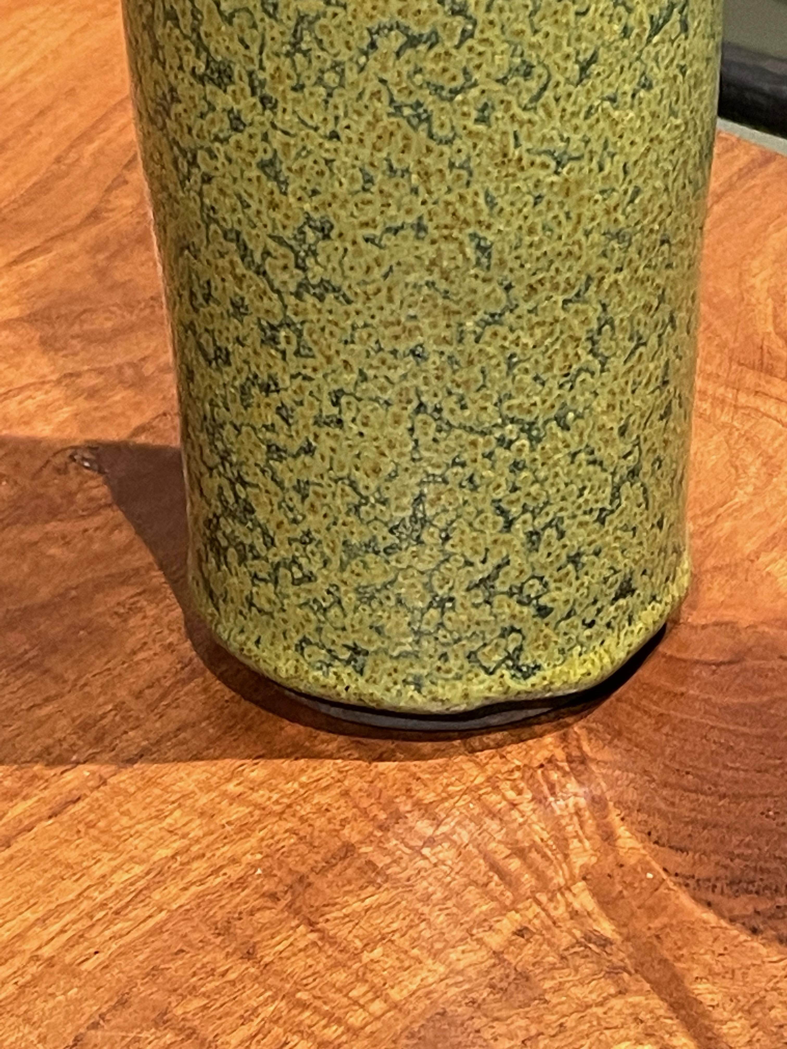 Black and Green Speckled Classic Shape Vase, China, Contemporary In New Condition In New York, NY