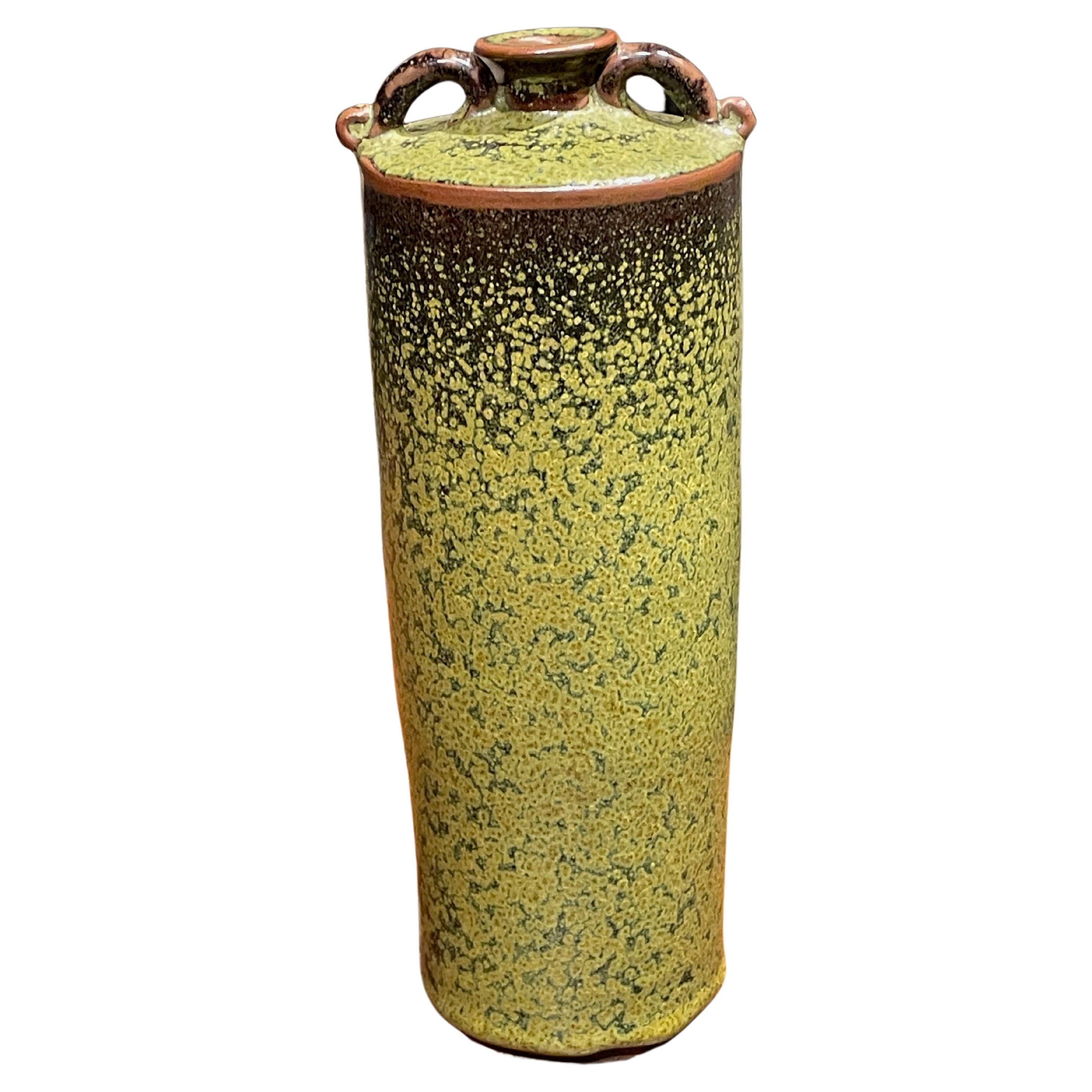 Black and Green Speckled Classic Shape Vase, China, Contemporary For Sale