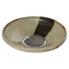 Plato o cuenco de cerámica de diseño del siglo XX negro y gris vide-poche La Borne