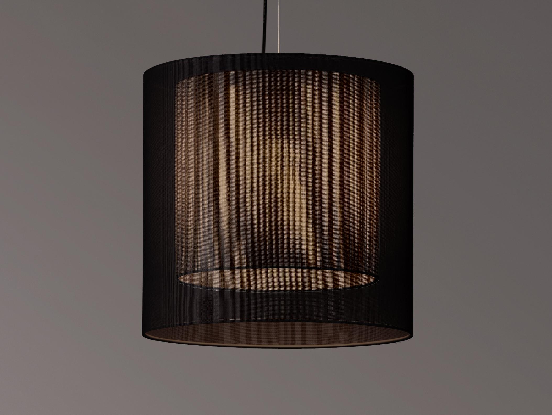 Modern Black and Grey Moaré MS Pendant Lamp by Antoni Arola
