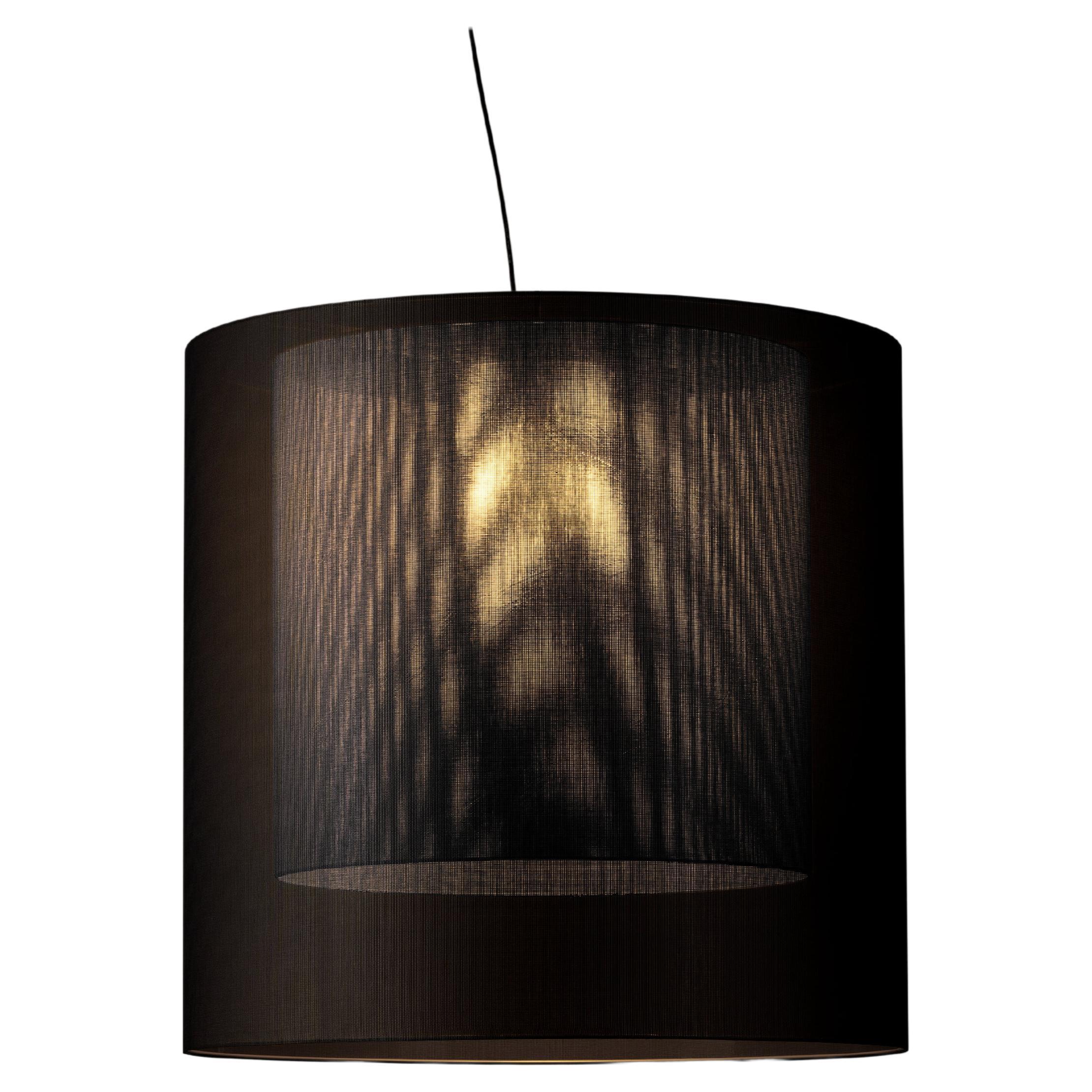 Black and Grey Moaré XL Pendant Lamp by Antoni Arola