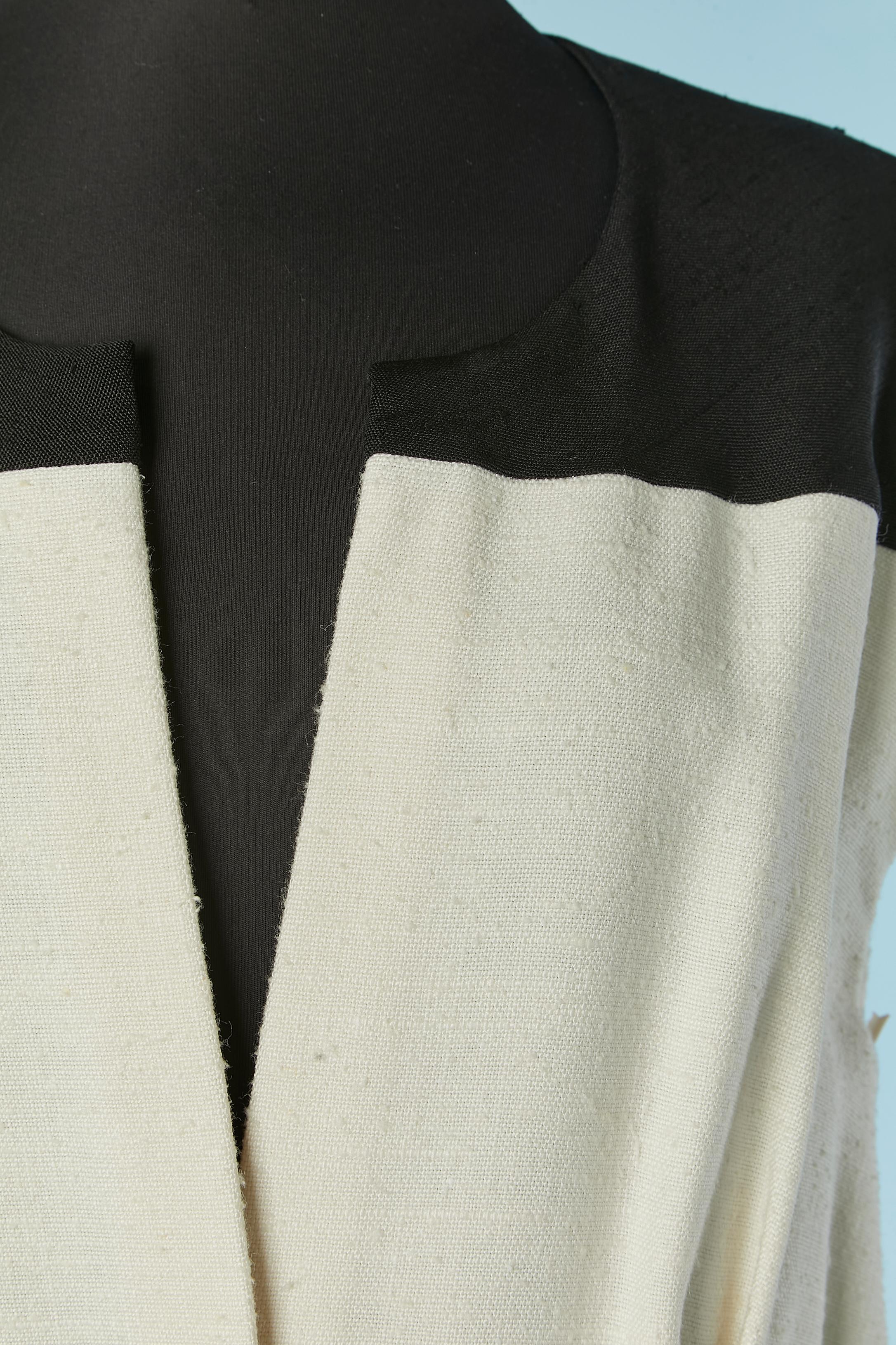 Vestido de cóctel negro y marfil con borde inferior de cuentas Giambattista VALLI Negro en venta