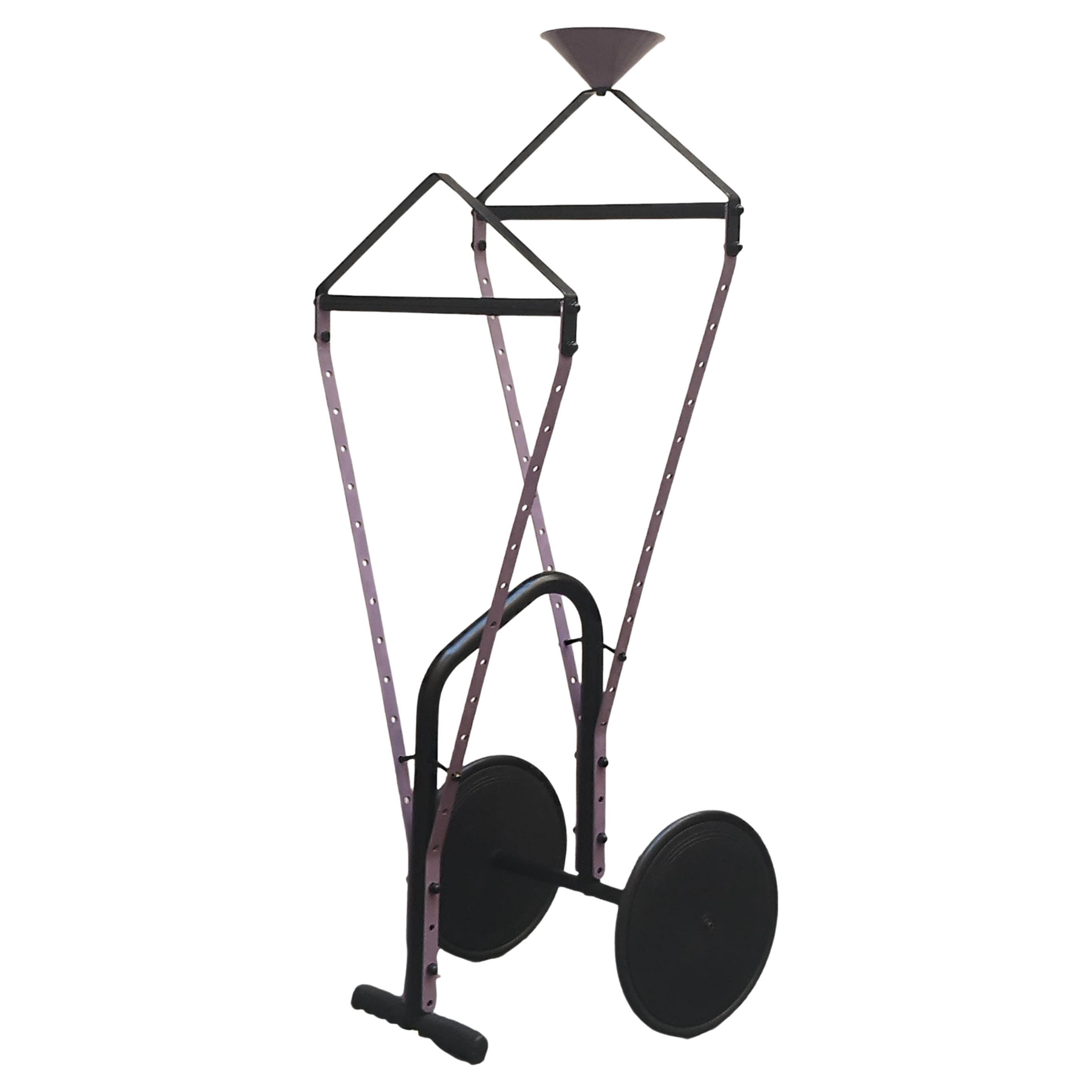 Black and Lilac Metal Valet, Italy 1980s For Sale