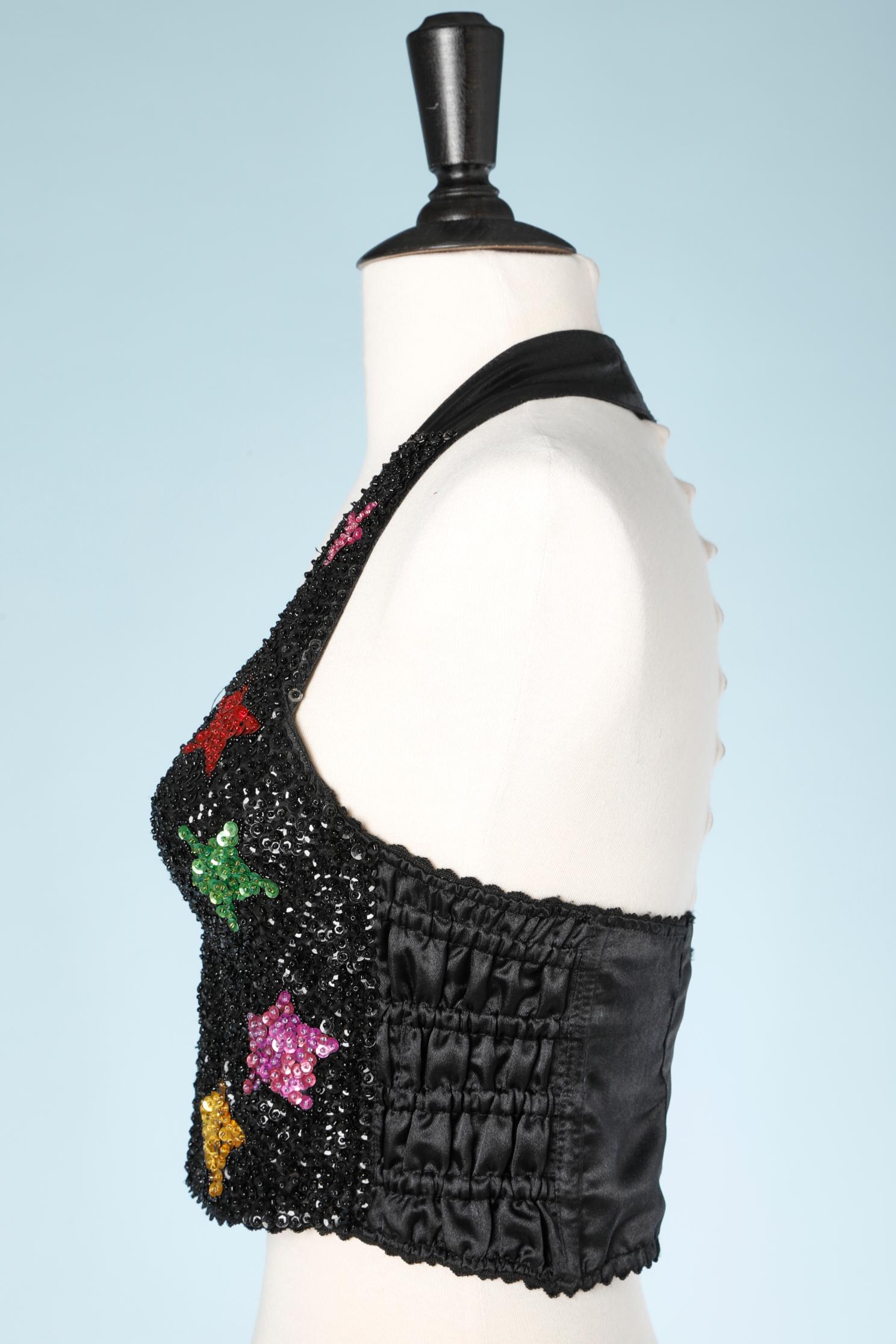 Black and multicolor stars backless bustier COEXIS  1