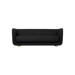 Black and Natural Oak Raf Simons Vidar 3 Vilhelm Sofa by Lassen