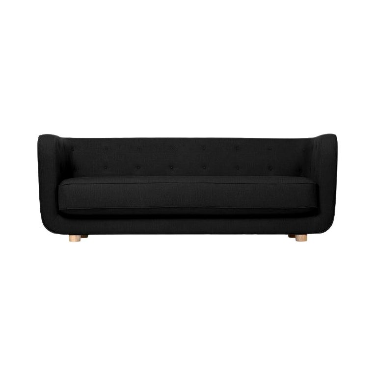 Black and Natural Oak Raf Simons Vidar 3 Vilhelm Sofa by Lassen