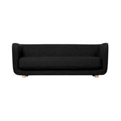 Black and Natural Oak Raf Simons Vidar 3 Vilhelm Sofa by Lassen