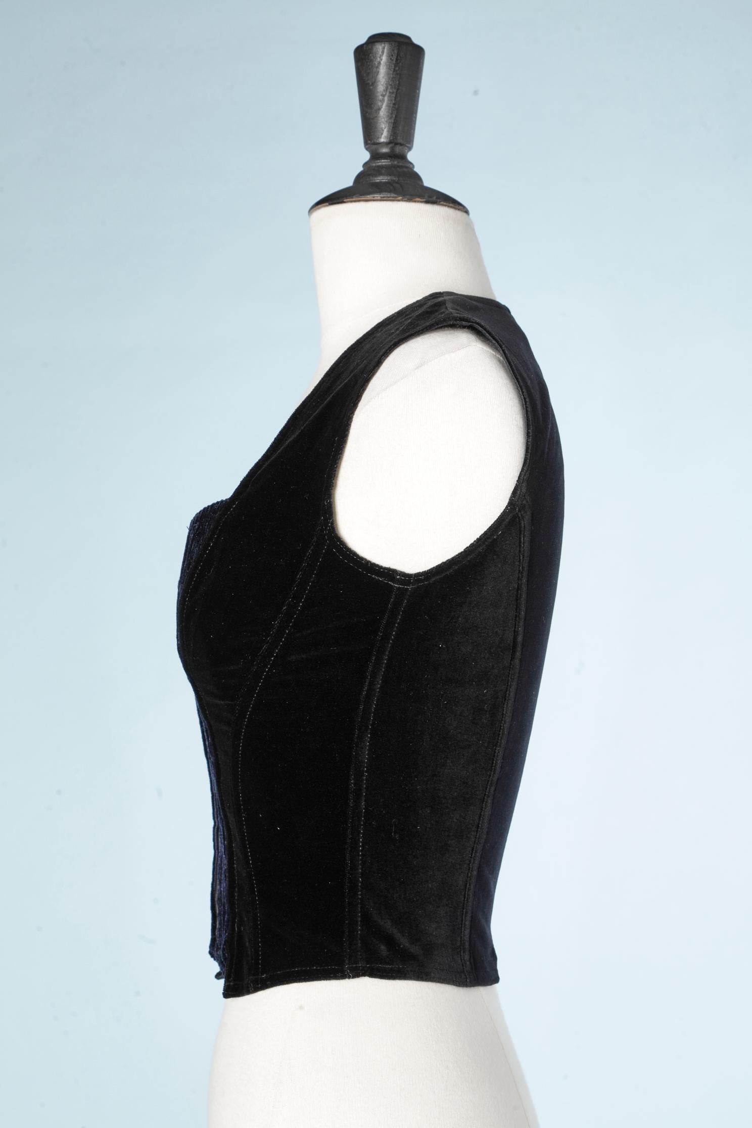 chantal thomass 1994 velvet corset top