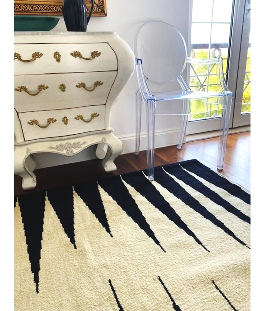 modern geometric rug