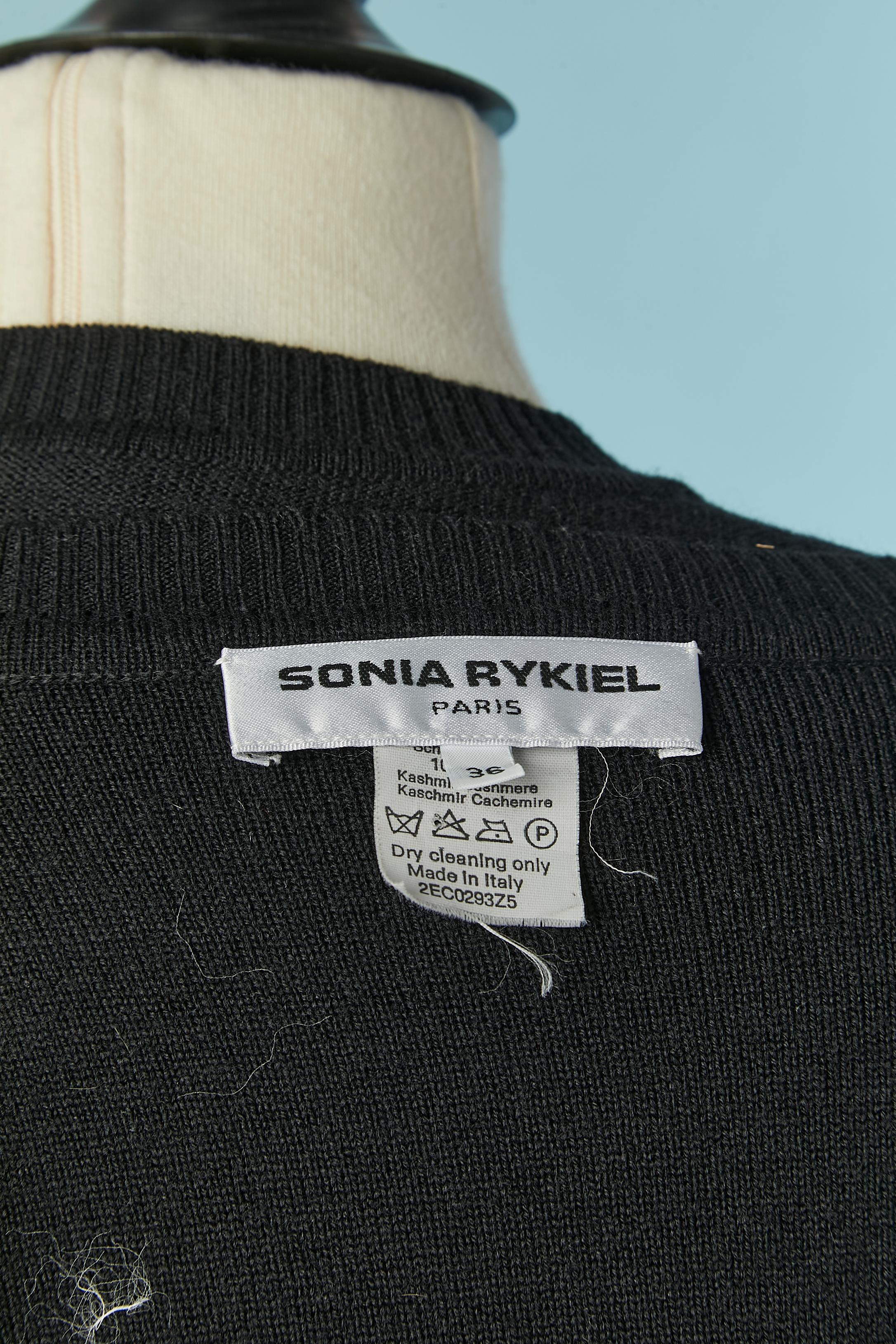 Set di gemelli in maglia nera e bianca con motivo a righe  Sonia Rykiel in vendita 2
