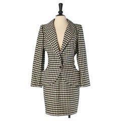 Black and off-white skirt suit with check pattern UNGARO SOLO DONNA