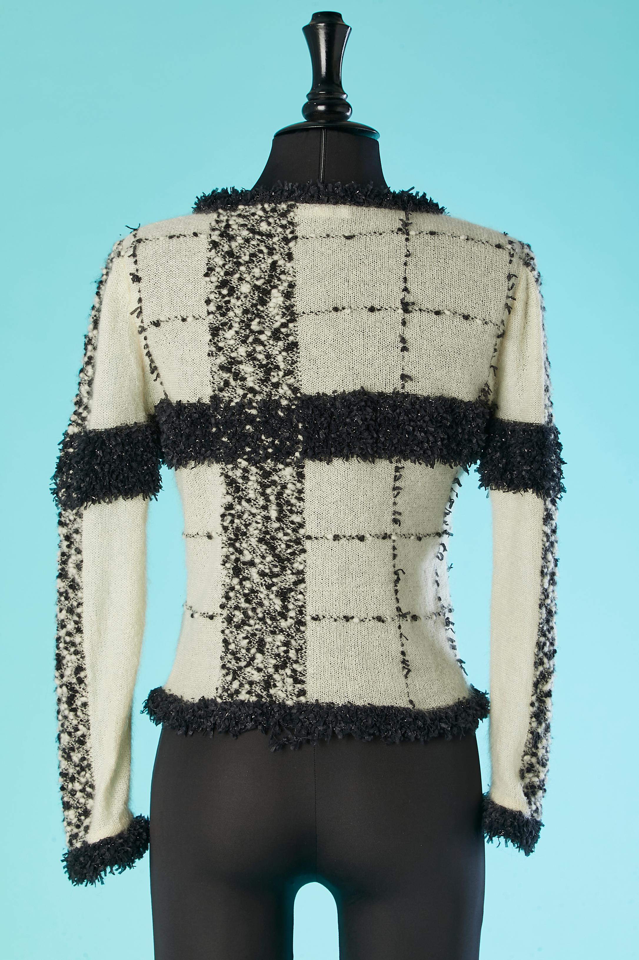 Black and off-white wool and mohair graphic sweater Christian Dior Boutique  2