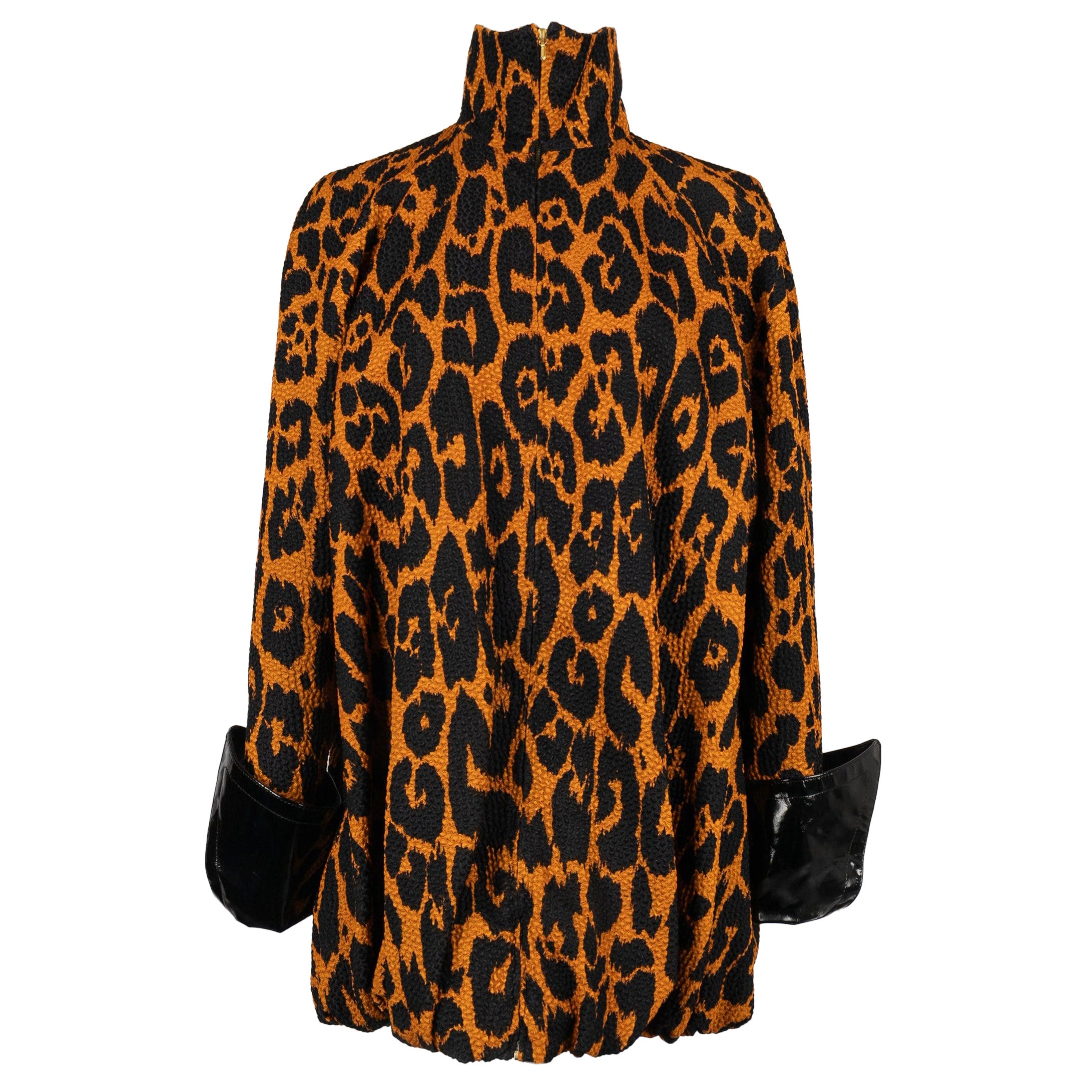 Veste en tissu Panthère noire et orange