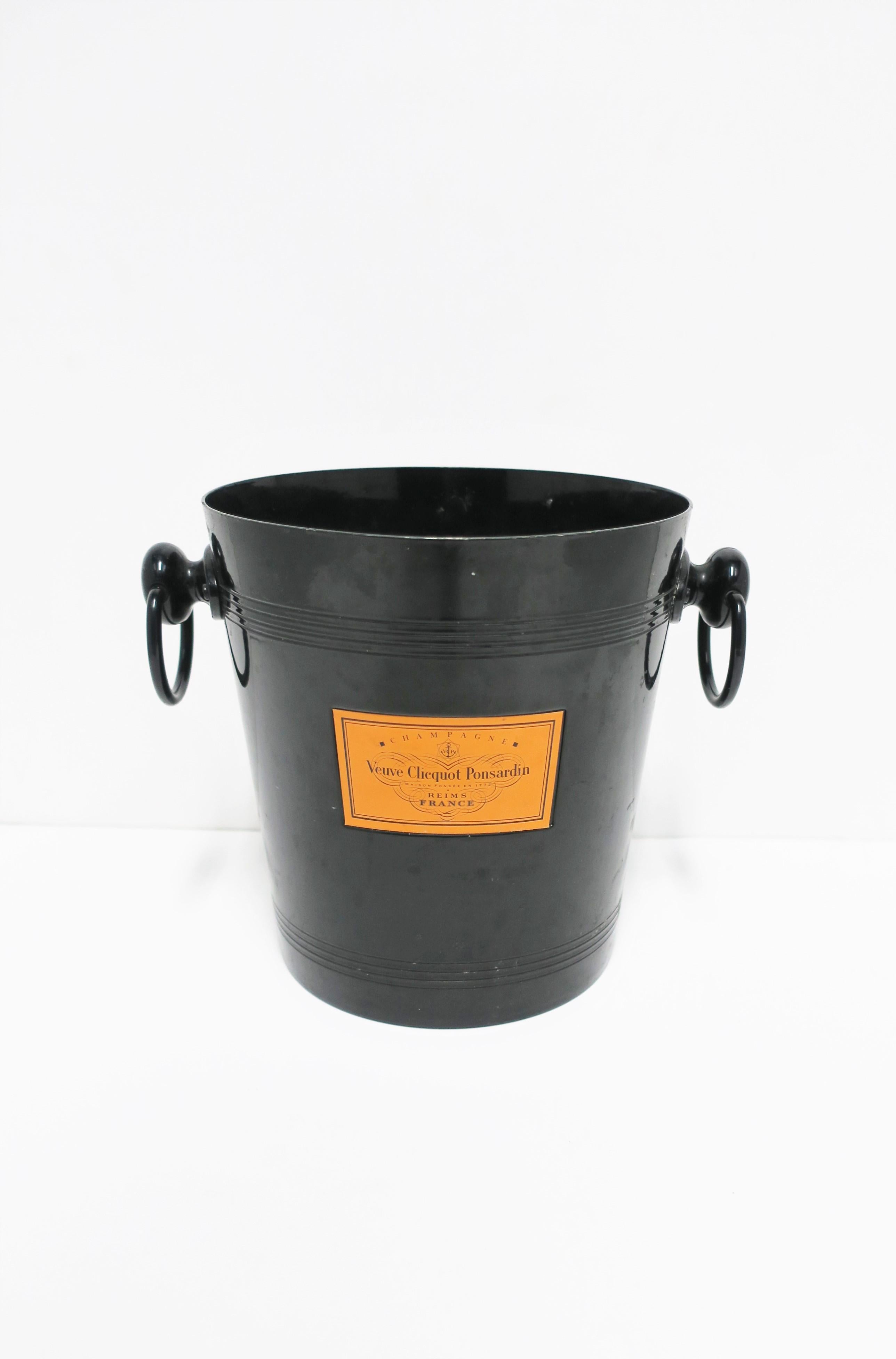 Black and Orange Veuve Clicquot French Champagne Cooler Bucket 2
