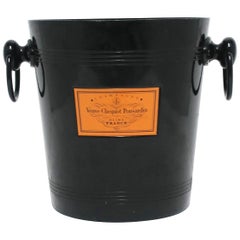 Vintage Black and Orange Veuve Clicquot French Champagne Cooler Bucket
