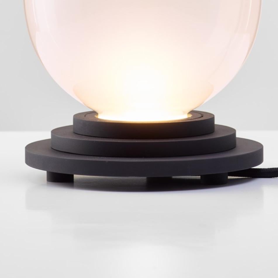 Czech Black and Pink Stratos Capsule Table Light by Dechem Studio For Sale