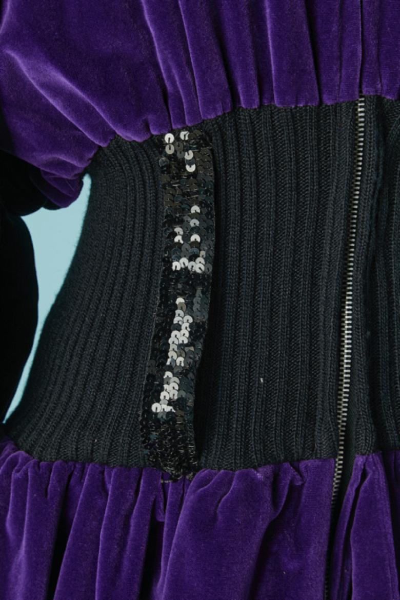 Schwarz-lila Kleid JEAN-REMY DAUMAS Damen im Angebot