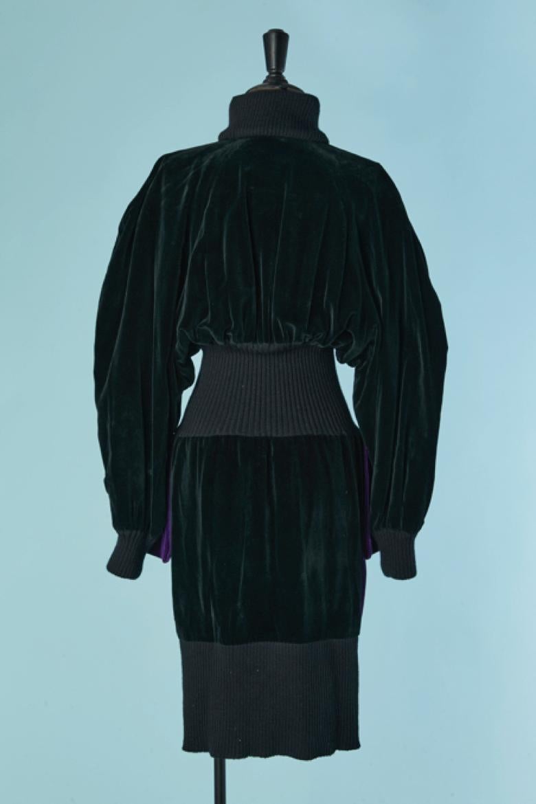 Schwarz-lila Kleid JEAN-REMY DAUMAS im Angebot 2