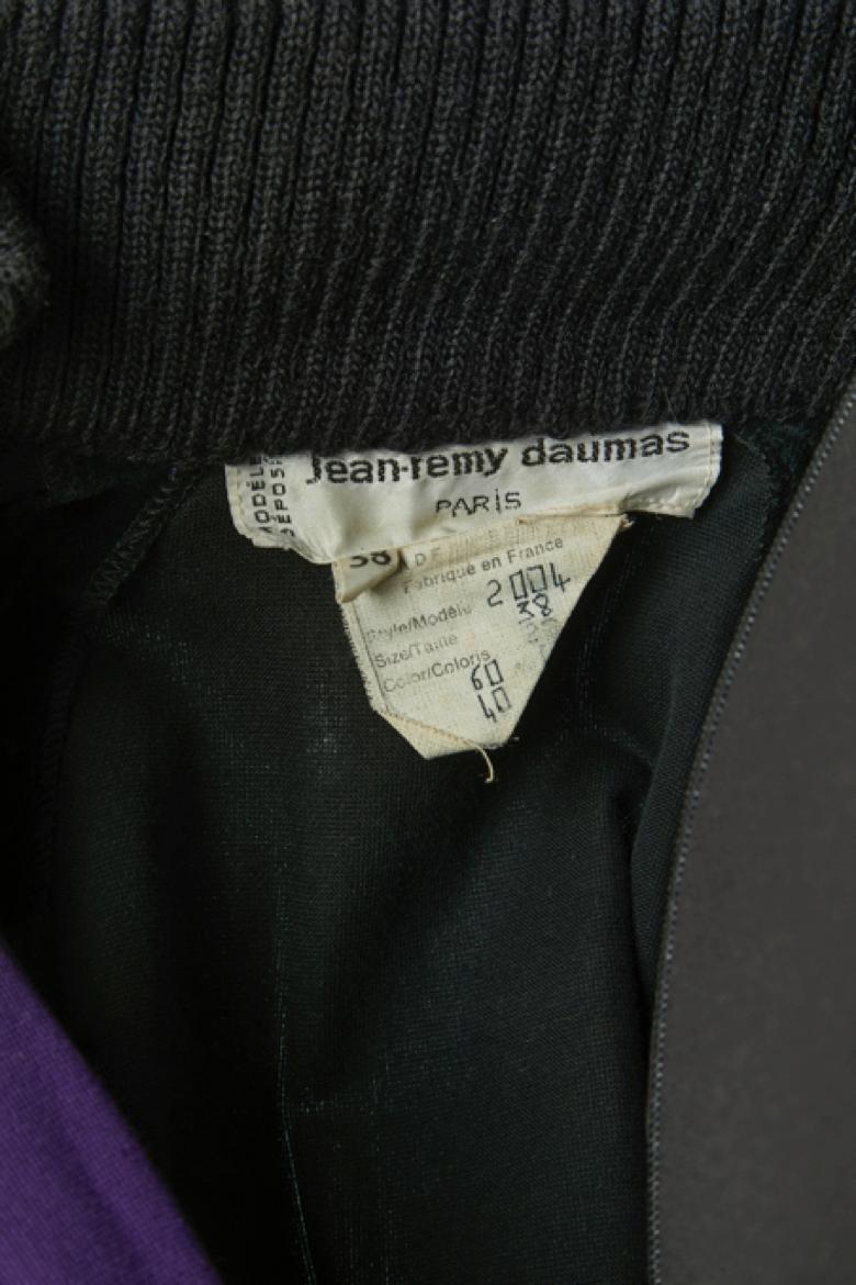 Schwarz-lila Kleid JEAN-REMY DAUMAS im Angebot 3