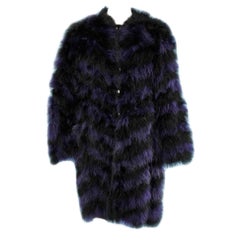 Black and purple feather coat Chantal Thomass