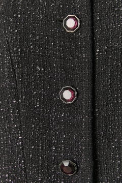 Black and purple Tweed single breasted jacket CHANEL