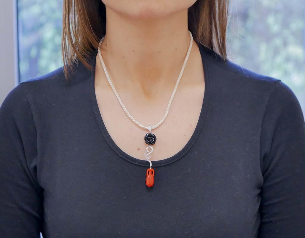 black coral pendant