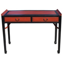 Black and Red Lacquered Writing Desk