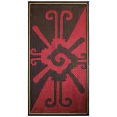 Black and Red Midcentury Tapestry